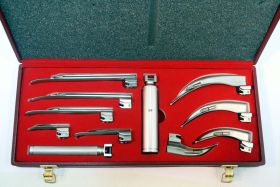 EMT Laryngoscope Mac + Miller Set Anesthesia with Beautiful Box