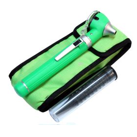 Green Fiber Optic Otoscope Mini Pocket Medical Ent Diagnostic Set