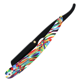 Professional Multi Color Barbar Salon Straight Cut Throat Shaving Razor With 10 Blades