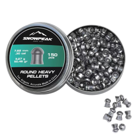 Snowpeak Round Heavy Pellets 7.62mm for Air Rifles (1 Pack of 150 Pellets)