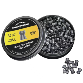 Snowpeak Hollow Point Pellets 5.5mm for Air Rifles (1 Pack of 250 Pellets)