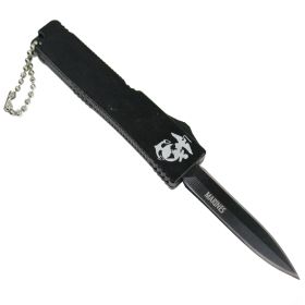 Defender Mini 5" KeyChain Knife Stainless Steel All Black