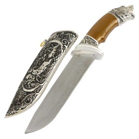 Defender 13" Medieval Dagger Roman Fantasy Daggers Stainless Steel Bear Handle