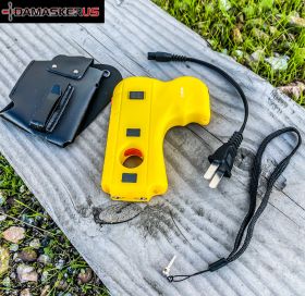 Defender Yellow Color Hand 10 Mil Stun Gun LED Light & Safety Switch