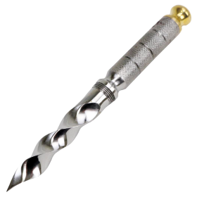 TheBoneEdge 10" All Metal Stainless Steel Tri-Edge Twist Dagger With Aluminum Cover