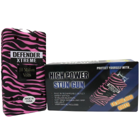 Defender-Xtreme High Power 10 M Pink Stun Gun Built-In Flash Light Self Defence