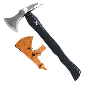 TheBoneEdge 17.5" Steel Forging Handle & Blade Hunting Axe With Sheath