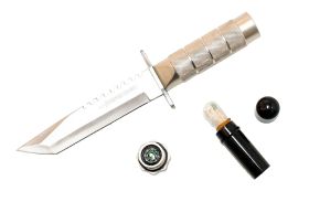 8.5" Stainless Steel Survival Knife with Sheath Heavy Duty