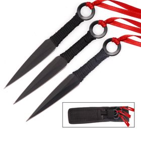 Set of 3 Throwing Knives with Sheath