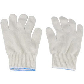 White Cotton Polyester Blend String Knit Gardening Mechanic Handling Work Gloves