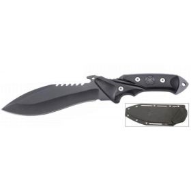 Defender 11" Black Hunting Knife with Sheath