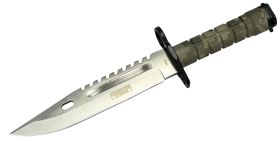 13" Green Woodland camo Bayonet Hunting Knife with Sheath