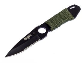 7" Full Tang Hunting Knife Black Stainless Steel Sheath