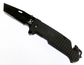 8.5" The Bone Edge Spring Assisted Folding Knife with Belt Clip 