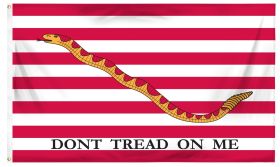 3'x5' Cotton U.S. First Navy Jack Don't Tread On Me Flag