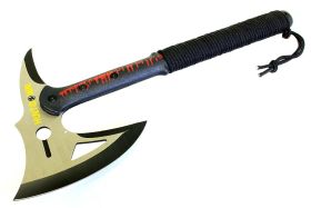 16" Hunt-Down Black Hard Plastic Handle Tactical Axe 