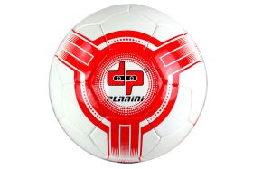 Perrini Futsal Ball White Red Low Bounce Football Official Size 4