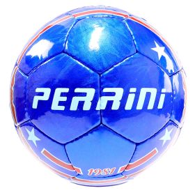 Perrini Match Ball Soccer Blue With White Stars Football Training Size 5