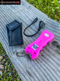 5 Million Flashlight LED Pink Stun Gun Safety Switch 