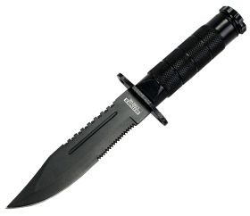 8.5" Heavy Duty Black Mini Survival Knife with Sheath