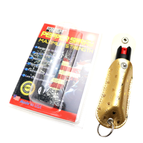 Defender-Xtreme 1/2 Oz Pepper Spray With Gold Heart Sheath & Key Chain