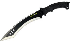 16" Hunt-Down Full Tang Hunting Knife with Black Rubber Handle