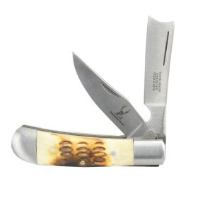 6" The Bone Edge Practical Dual-Bladed Pocket Knife