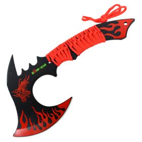 Zomb-War 11"  Red Dragon Axe Outdoor Hunting Camping Survival Steel Axe