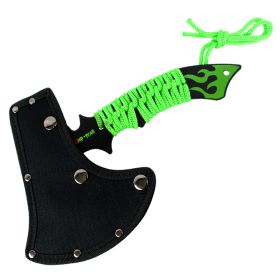 Zomb-War 11" Green Dragon Axe Outdoor Hunting Camping Survival Steel Axe