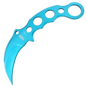 Defender-Xtreme 7.5" Tactical Combat Karambit Knife Full Tang With Sheath - Teal