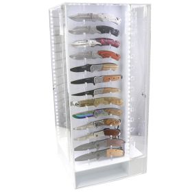 Defender 52 Pcs Knife Display Case 360 Rotating 4 Face  Display