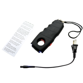 Defender Black 5 Million Hand Held Stun Gun LED Light Recharable Battery