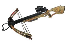 175 LBS Hunting Crossbow Package with Red Dot Scope Arrows Rope Cocking 285 FPS