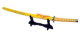 39.5" Sword Yellow & Orange Dragon Design Samurai Katana with Stand