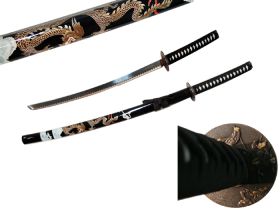 40.5" Black Collectible Dragon Katana Samurai Sword Ninja 