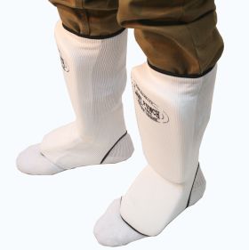 MMA White Professional Martial Arts Shin Pads 