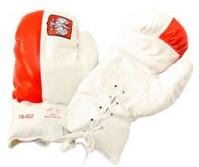 16oz Polish Flag Boxing Gloves