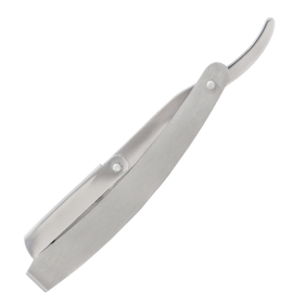 Professional Straight Cut All Silver Barbar Salon Throat Shaving Razor With 10 Blades