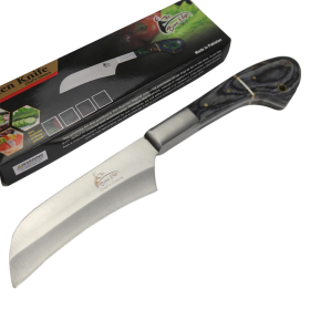 TheBoneEdge 10" Chef Kitchen Knife Black Packawood Handle Stainless Steel Blade