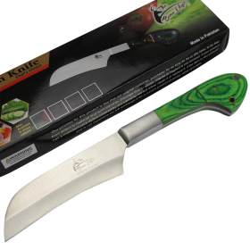TheBoneEdge 10" Chef Kitchen Knife Green Packawood Handle Stainless Steel Blade