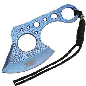 Defender-Xtreme 7" Blue Ti Color Throwing Hunting Tactical Axe Stainless Steel