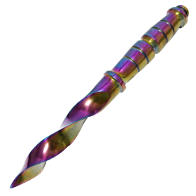 TheBoneEdge 10" Tri Edge Kris Blade Dagger Rainbow Twister Hunting Knife