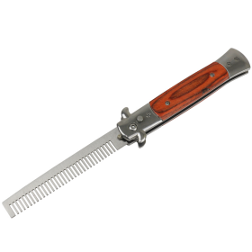 Defender Flick Knife Comb Switch Blade Brush Novelty Toy 50'S Fancy Dress Wood