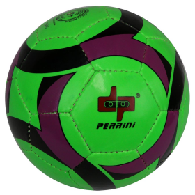 Perrini Soccer Ball Green/Black/Purple All Weather Indoor Outdoor Official Size5