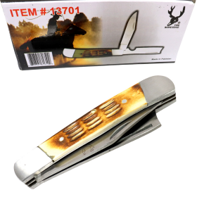 TheBoneEdge 7.5" Folding Knife Razor Blade Nylon Sheath 2 in 1 Utility Tool