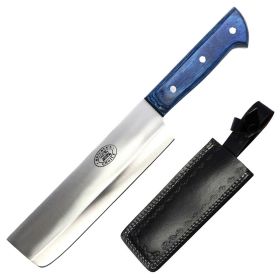TheBoneEdge 12" Butcher Choice Stainless Steel Kitchen Knife Blue Wood Handle