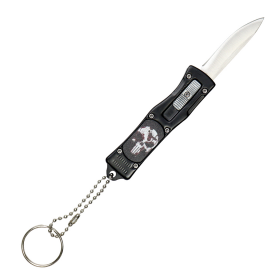 Defender 5" Mini KeyChain Knife Stainless Steel Skull Design Handle 