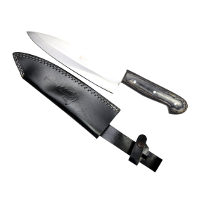 TheBoneEdge 13.5" Black Wood Handle Chef Choice Stainless Steel Kitchen Knife