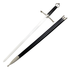 Defender 36" Medieval Style Fantasy Sword Black Handle With Black Plastic Sheath