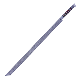 TheBoneEdge 36" Full Tang Damascus Blade Multi Resin Handle Sword With Leather Sheath
